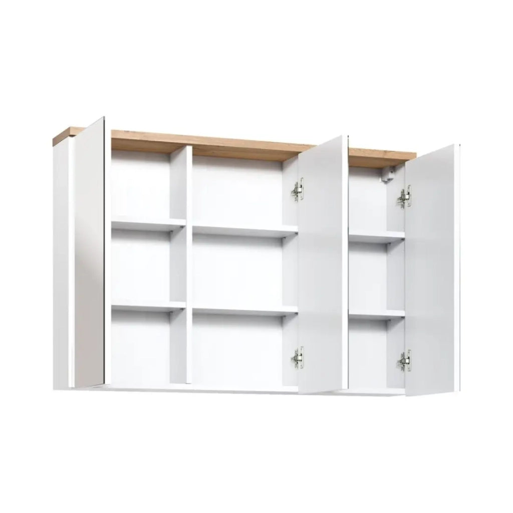 Set da bagno ERMANO: mobile sottolavabo 100cm + lavabo da incasso + sifone + mobili con specchi