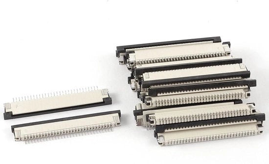 Piatto di base 30-polare 1,0 mm inclinazione FFC FPC con fermabanda e connettori per stop contatti 20 pezzi