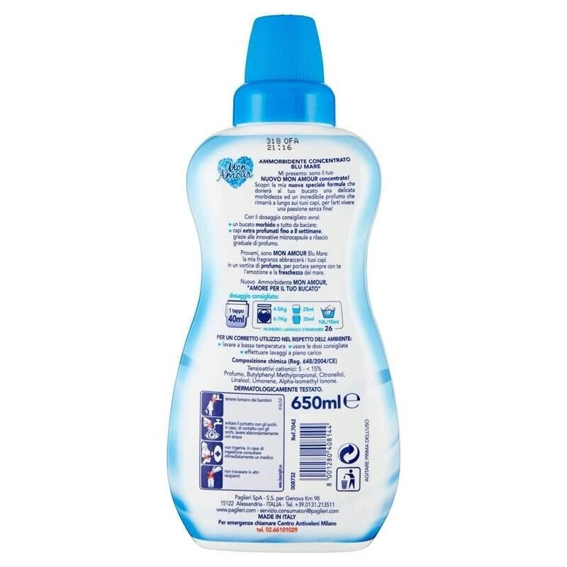 FELCE AZZURRA AMMORBIDENTE MON AMOUR BLU MARE 26 LAVAGGI 650 ML