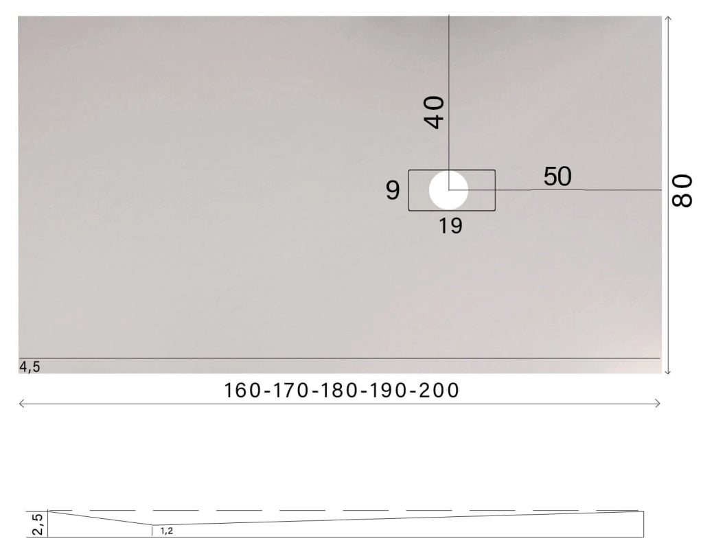 Piatto Doccia in Pietra 80x100 cm Bonussi Manila Marrone