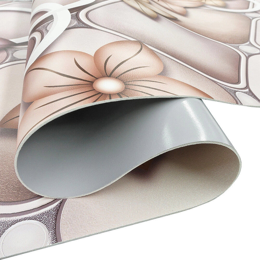 Tappeto Cucina Pvc Antimacchia 51x120 Cm Fiorito Elegante Passatoia Antiscivolo Antisfilo