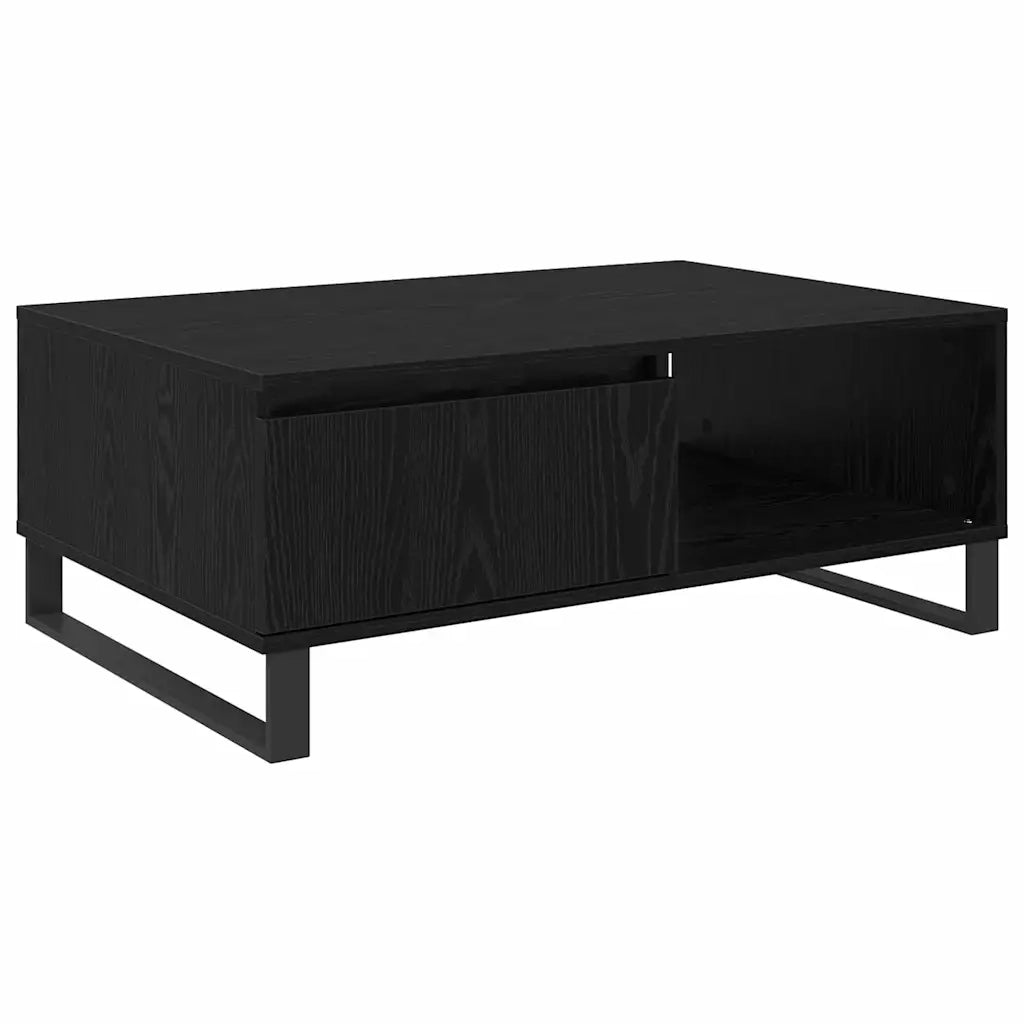 Tavolino da Salotto-Tavolino da soggiorno-Tavolo Rovere Nero 90 x 60 x 35 cm 965039
