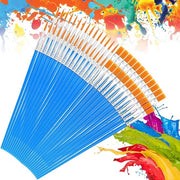 Set di pennelli 150 pezzi - pennello a spazzola - set di pennelli con setole fine e piatte - vernice acrilica/aquarello - manico comodo - pennelli a spazzola