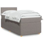 Giroletto a Molle con Materasso-Struttura Letto Tortora 80x200 cm inTessuto 233308