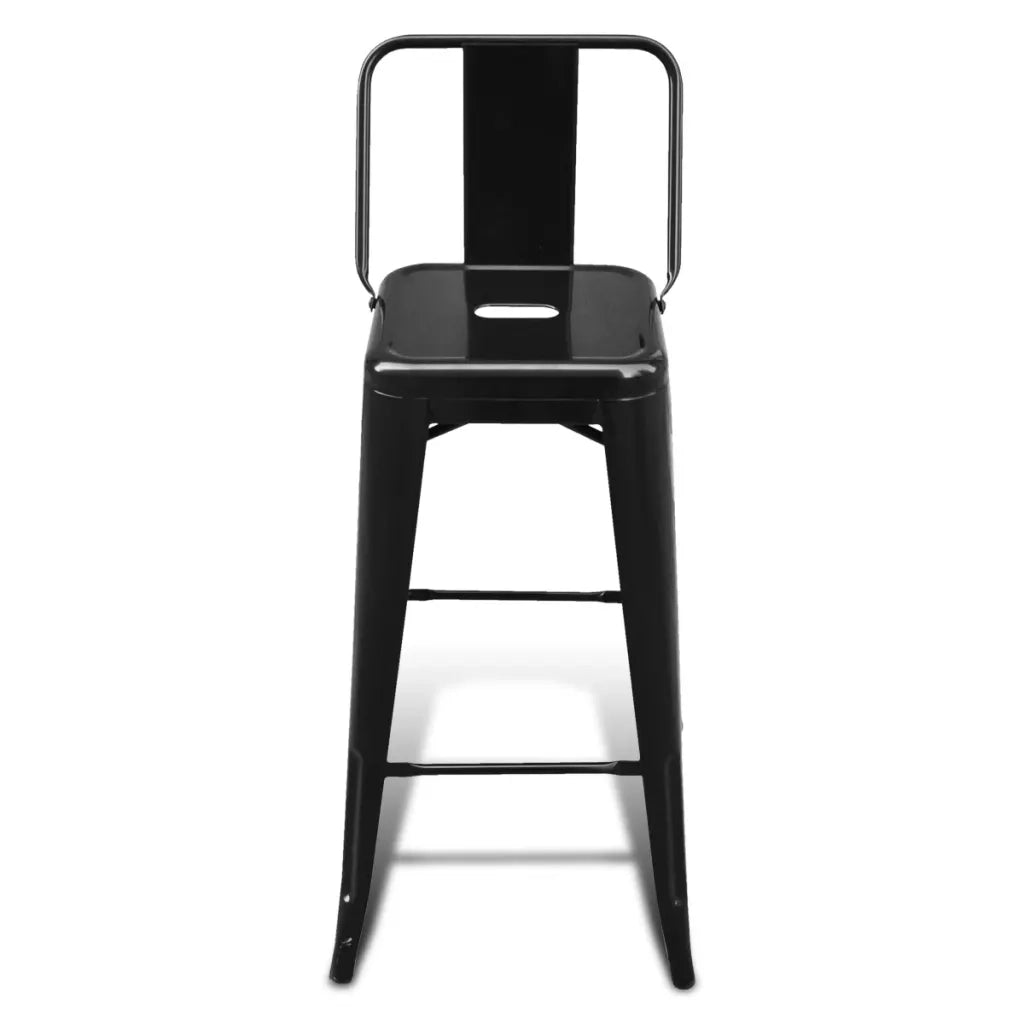 Sgabelli da Bar 4 pz Neri in Acciaio cod mxl 56001