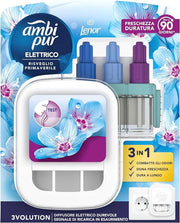 AMBI PUR 3VOLUTION PROFUMATORE 1 DIFFUSORE ELETTRICO  RICARICHE FRAGRANZA PRIMAVERILE ELIMINA ODORI FINO A 90 GIORNI