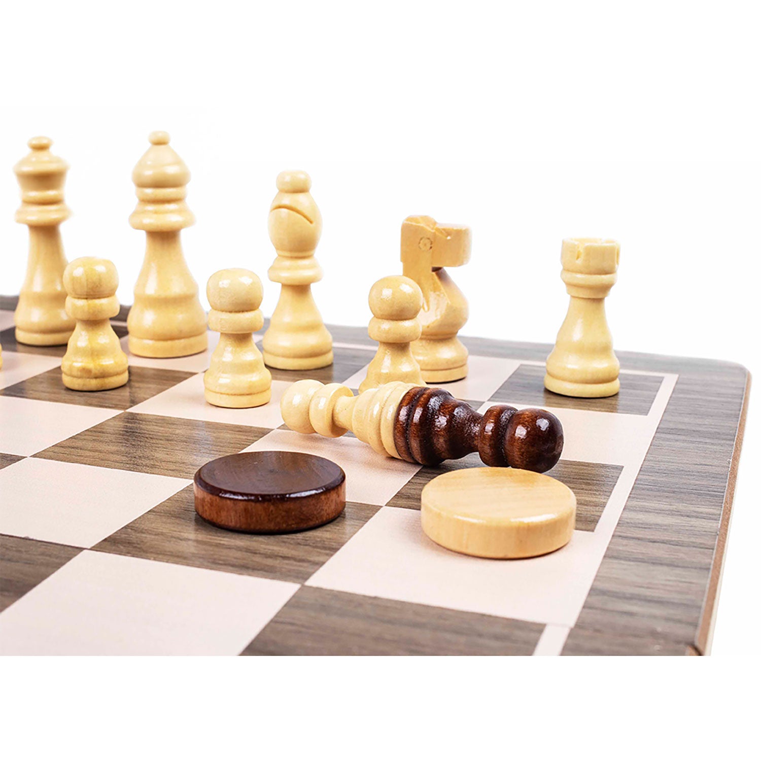 Scacchiera e Dama Magnetica Salvaspazio 2 in 1 da Tavolo 39.8x39.8 cm