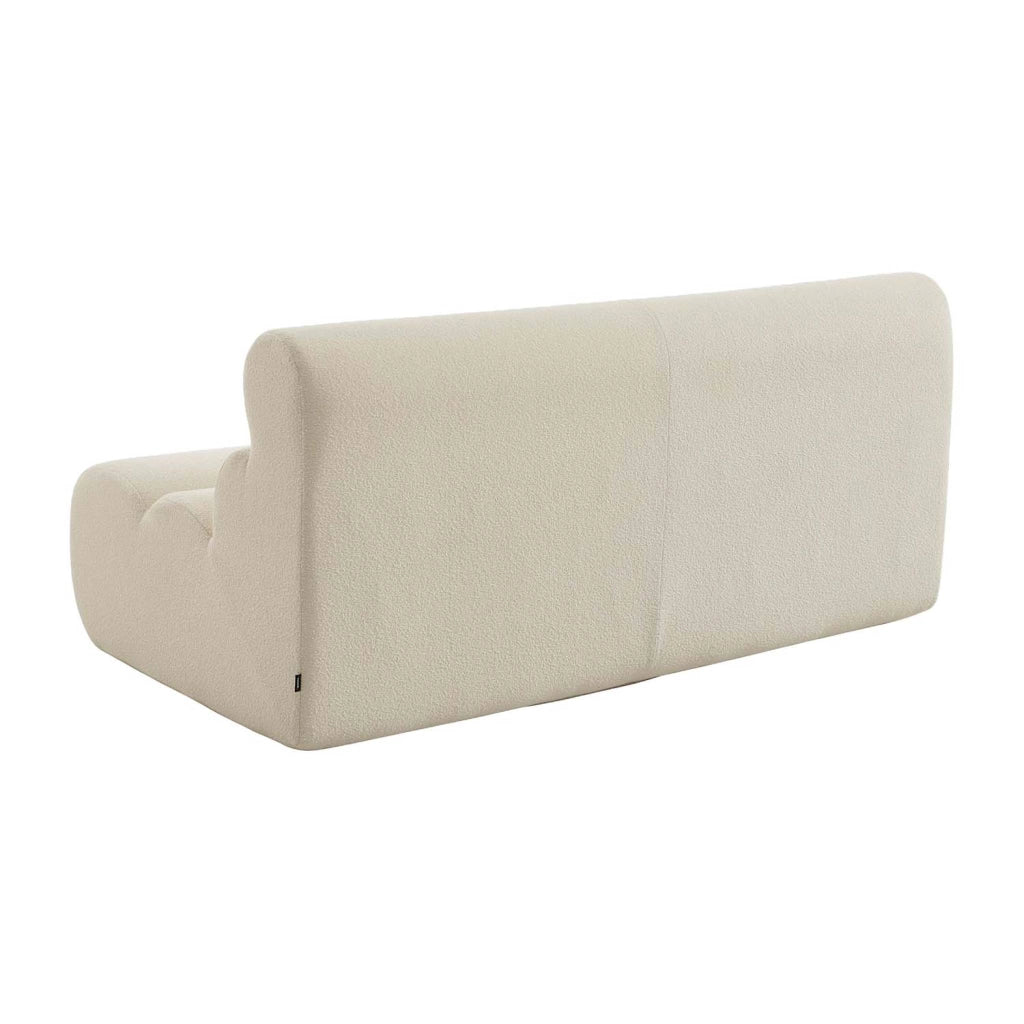 Poltrona bouclé strutturata, 2 posti, bianco