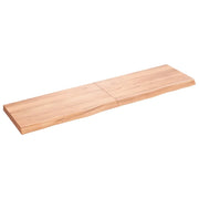 Ripiano Muro Marrone 120x30x(2-4) cm Massello Rovere Trattatocod mxl 119624