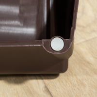 Scaletta per Cani Pieghevole con 4 Gradini Antiscivolo 62x38x49,5 cm in PP Marrone