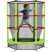 Trampolino per Bambini con Rete di Sicurezza ¨C zephmum ¨C Verde ?140x190 cm