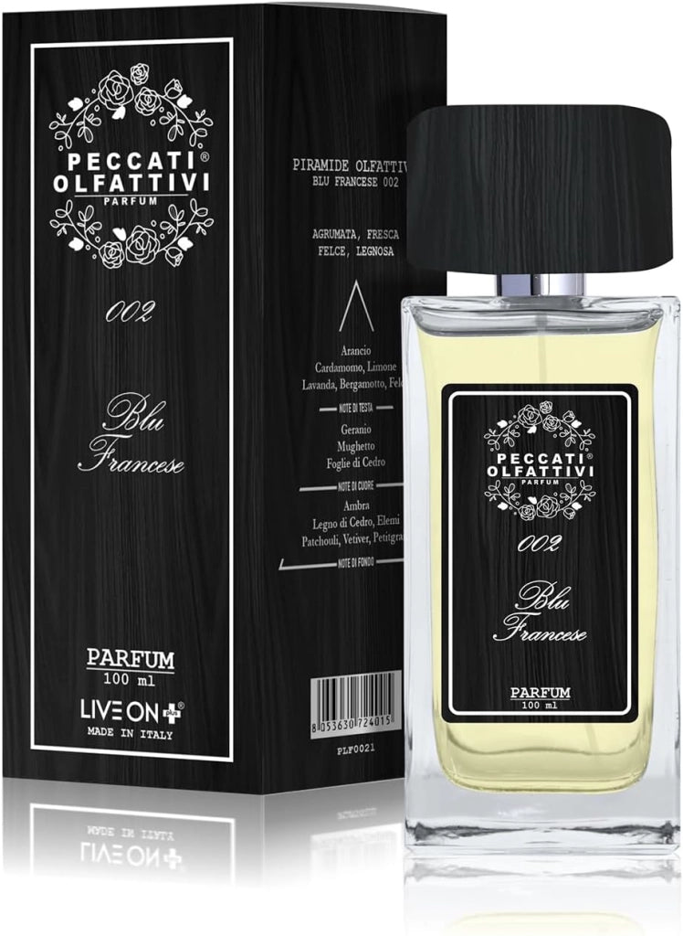 Peccati Olfattivi N.02 Profumo Uomo 100 ml – Parfum 30% Essenza Pura, Ispirato a Blue, Fragranza Maschile Intensa e Persistente