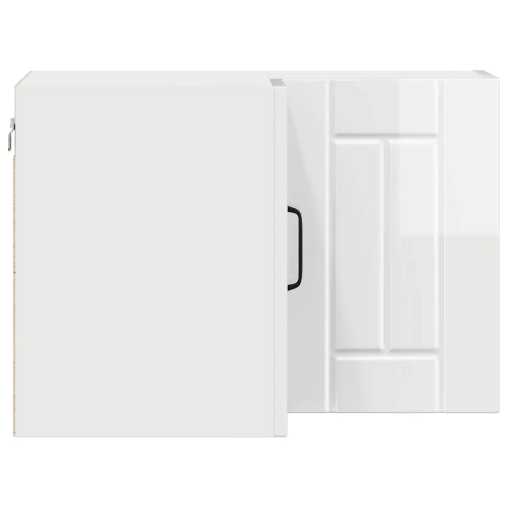 Mobile da cucina moderno con pratico spazio contenitivo 57 x 57 x 40 cm realizzato in legno composito bianco lucido 02_0053978