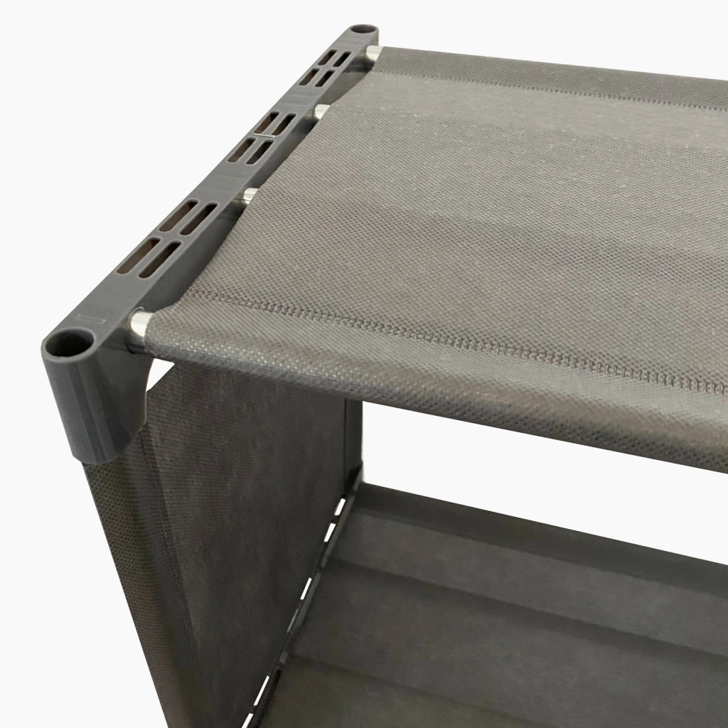 Scaffale Organizzativo 2|3|4 Piani 12 Fori PVC e Tessuto Nyana Home 123x125x29 cm