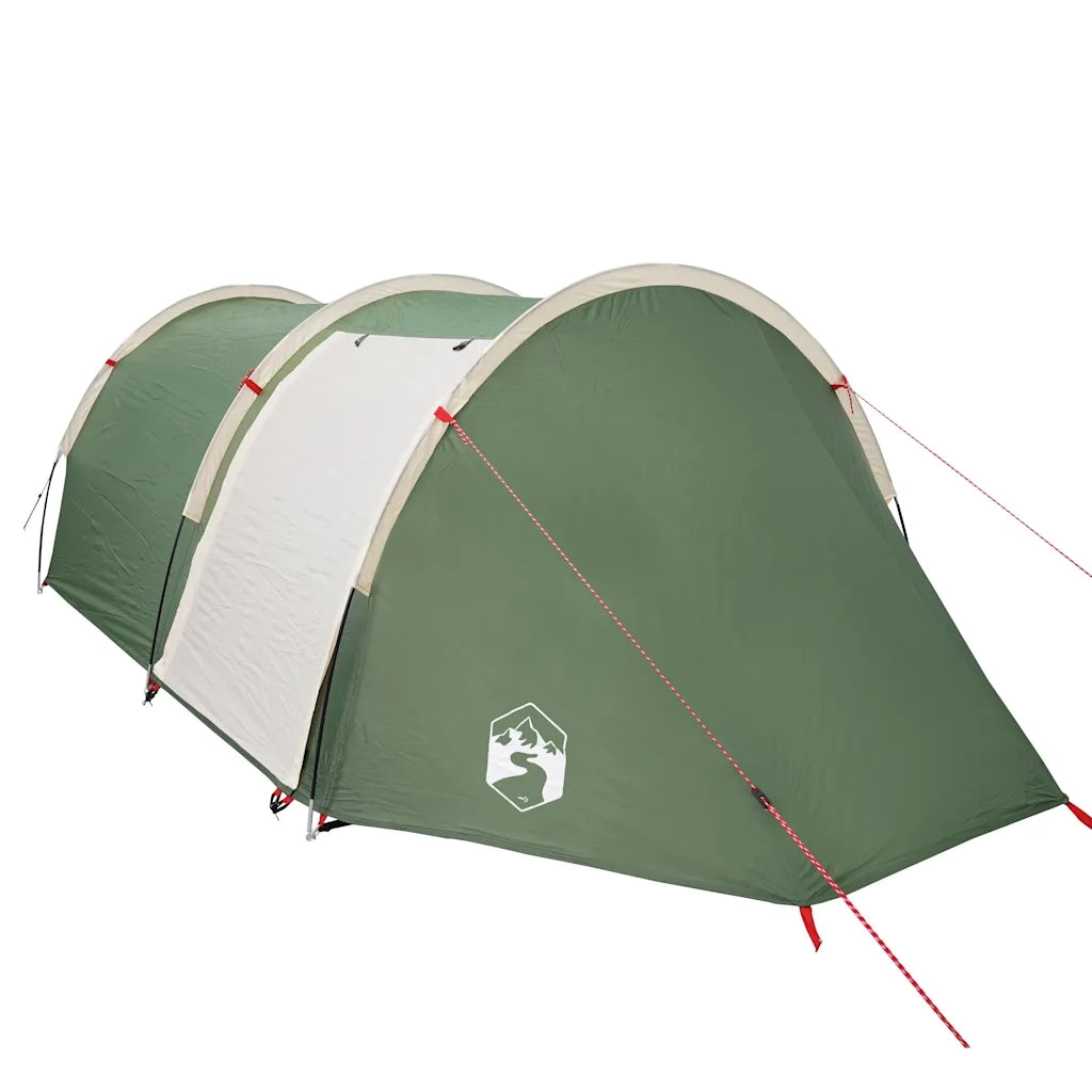 Tenda da Campeggio a Tunnel per 4 Persone Verde Impermeabile 94394