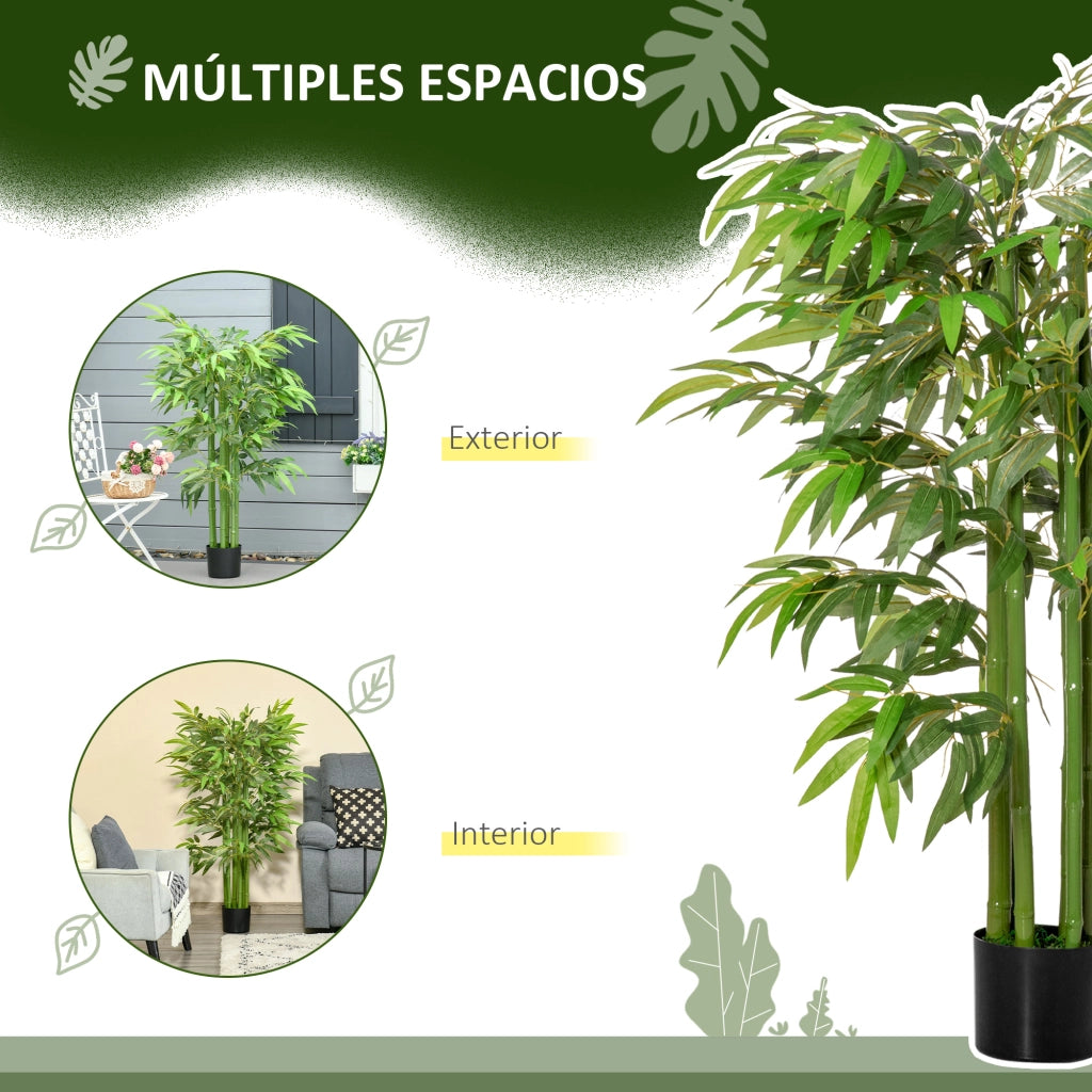 Bamb¨´ Artificiale Verde per Interni con Vaso ¨C zephmum ¨C 140 cm