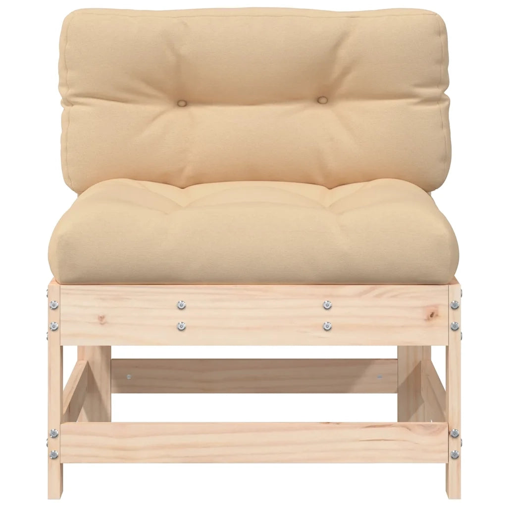 Divano Centrale con Cuscini in Legno di Pinocod mxl 83192