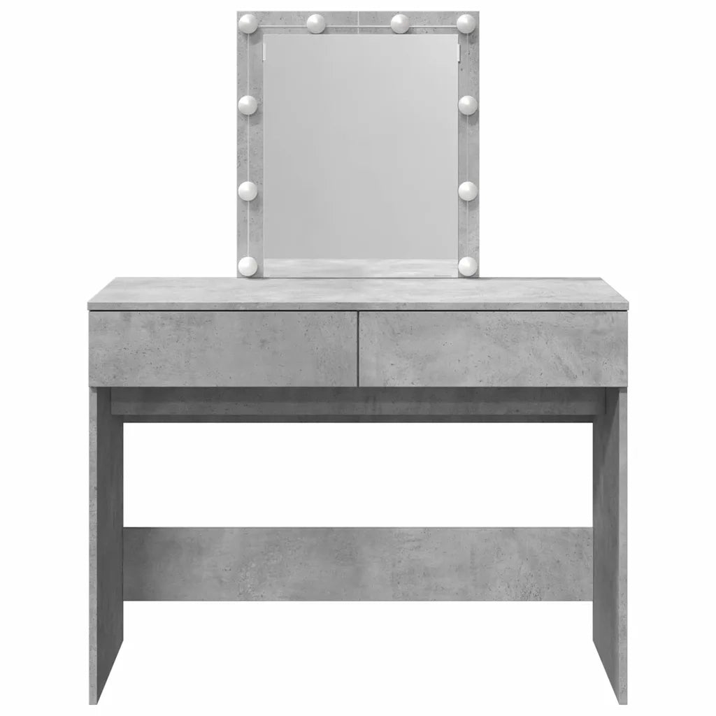vidaXL Toeletta con LED Grigio Cemento 100x40x130 cm