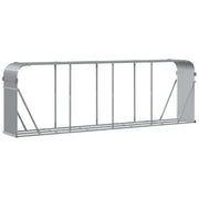 Portalegna chiaro 300 x 45 x 100 cm acciaio zincato grigio 02_0043815