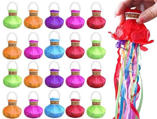 Set di 20 luche di festa, slittini, luche colorate, slittini per lancio, per feste, eventi, matrimoni