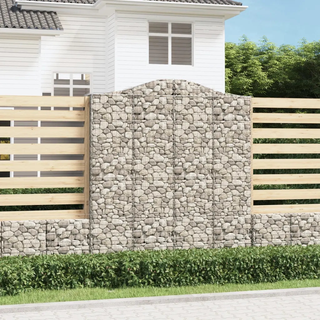 Cesti Gabbioni ad Arco 4 pz 200x50x220/240 cm Ferro Zincatocod mxl 100004