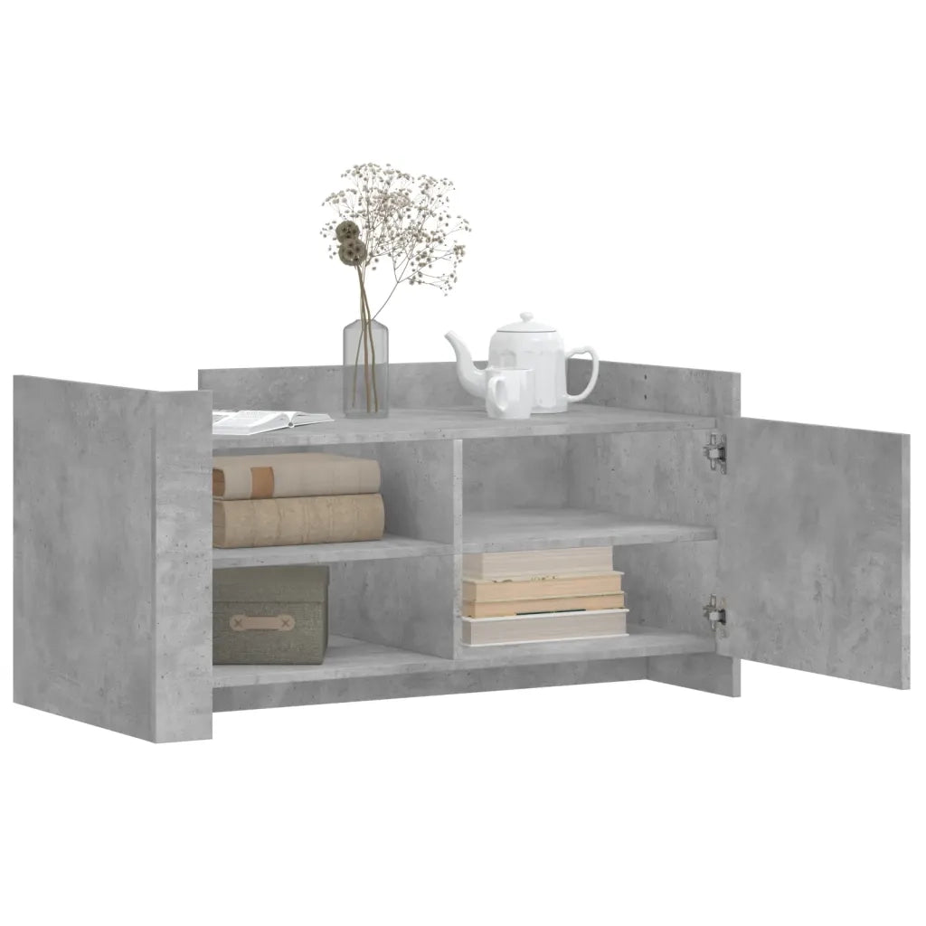 Tavolino Salotto-Tavolino da soggiorno-Tavolo Grigio Cemento 100x50x50 cm Legno Multistrato 681761