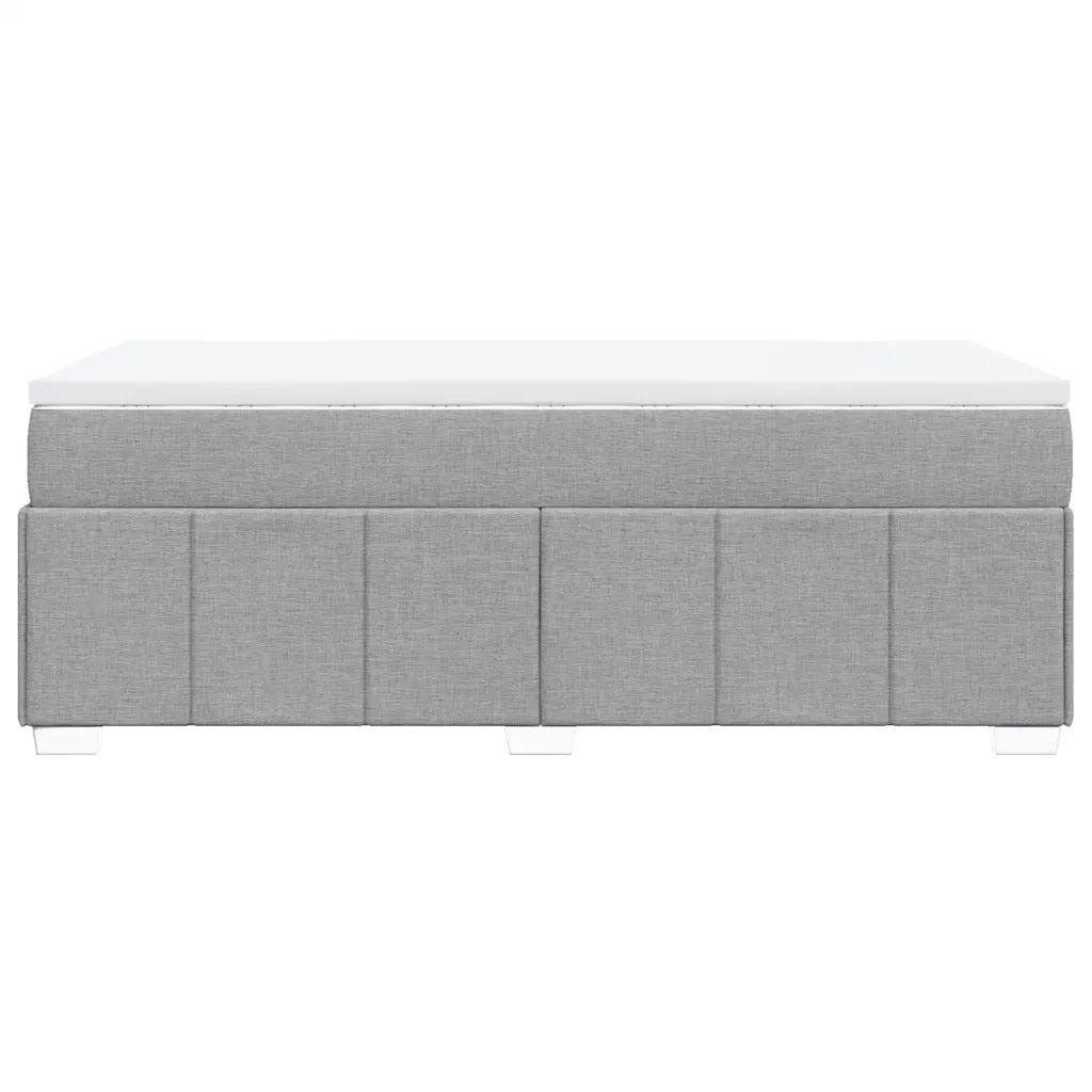 Giroletto a Molle con Materasso Grigio Chiaro100x200 cm Tessuto 3285449