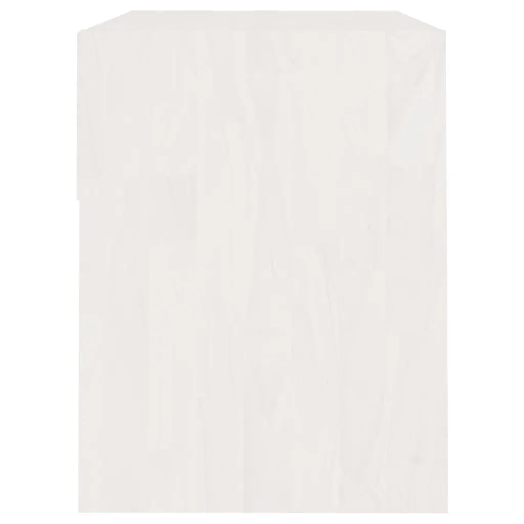 Comodini 2 pz Bianchi 40x31x40 cm in Legno Massello di Pino 808066