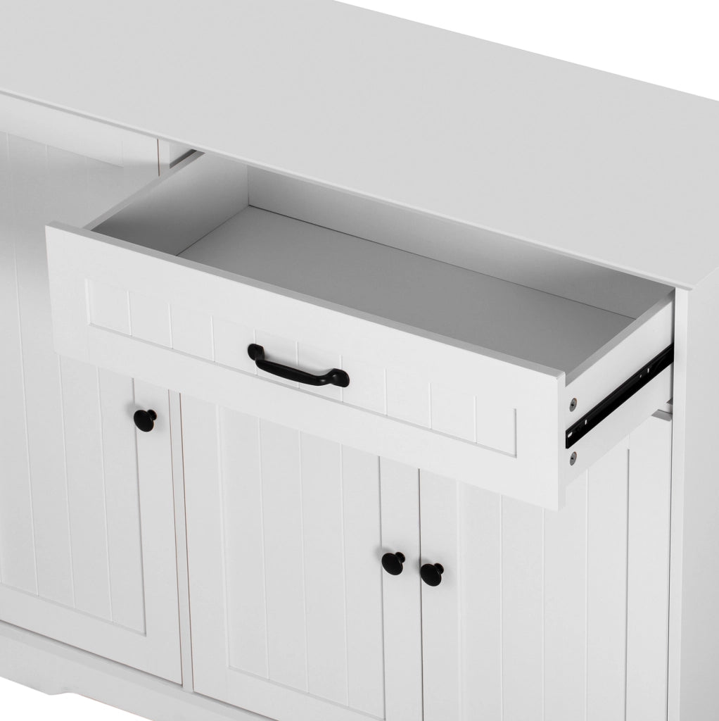 Credenza moderna con 3 porte e 1 cassetto; MDF bianco