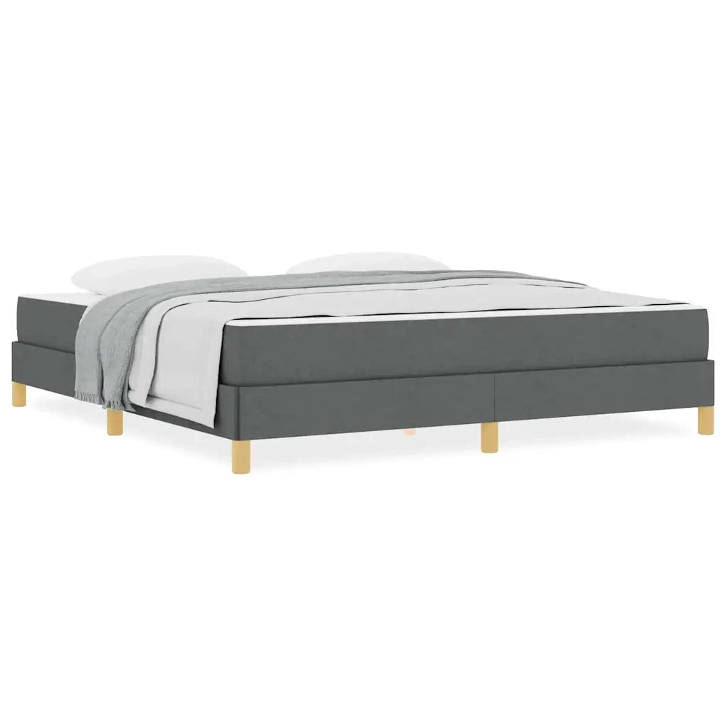vidaXL Letto a molle Grigio scuro e Marrone 180 x 200 cm