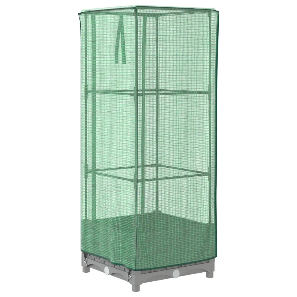vidaXL Letto Rialzato con Copertura Serra Effetto Rattan 40x40x123 cm
