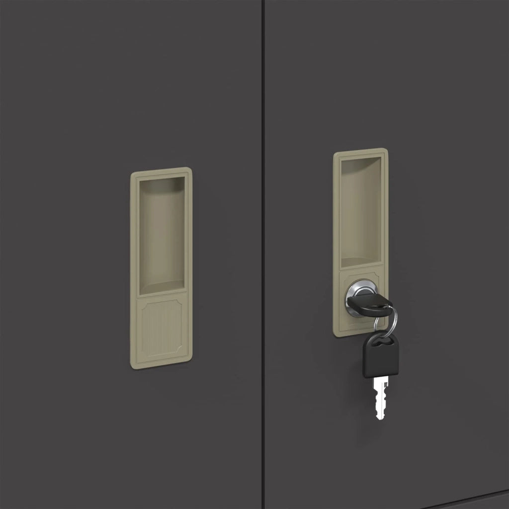 Armadio Nero 80 x 40 x 40 cm Acciaio 891670