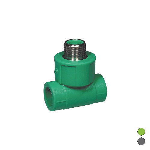 TEE FILETTATO MASCHIO IN POLIPROPILENE- 1/2 x Diam. 20- DH- pezzi 1