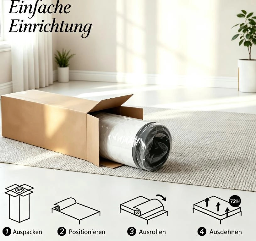 MATERASSO 140x190 cm Bianco e Grigio in poliestere 1 pz