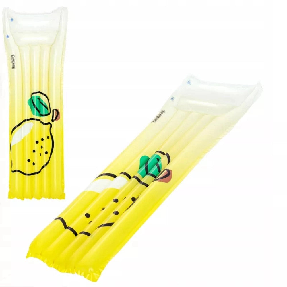 Trade Shop - Materassino Gonfiabile Galleggiante Piscina Grafica Con Limone 183 X 69 Cm 44122 -
