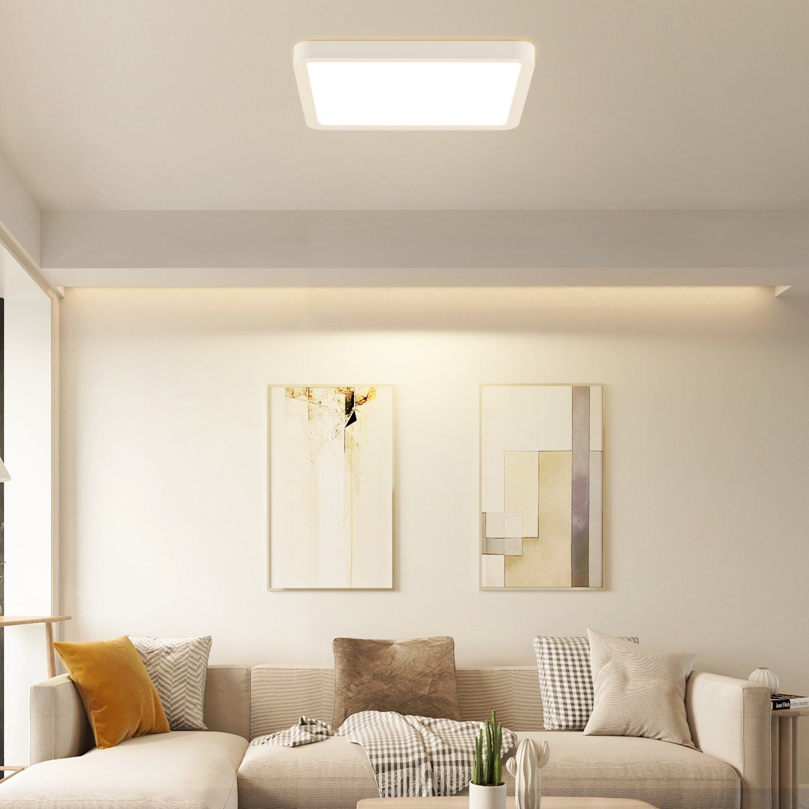 ZMH Lampada da soffitto LED piatta 23cm 18W IP20 bianco neutro per cucina camera letto corridoio