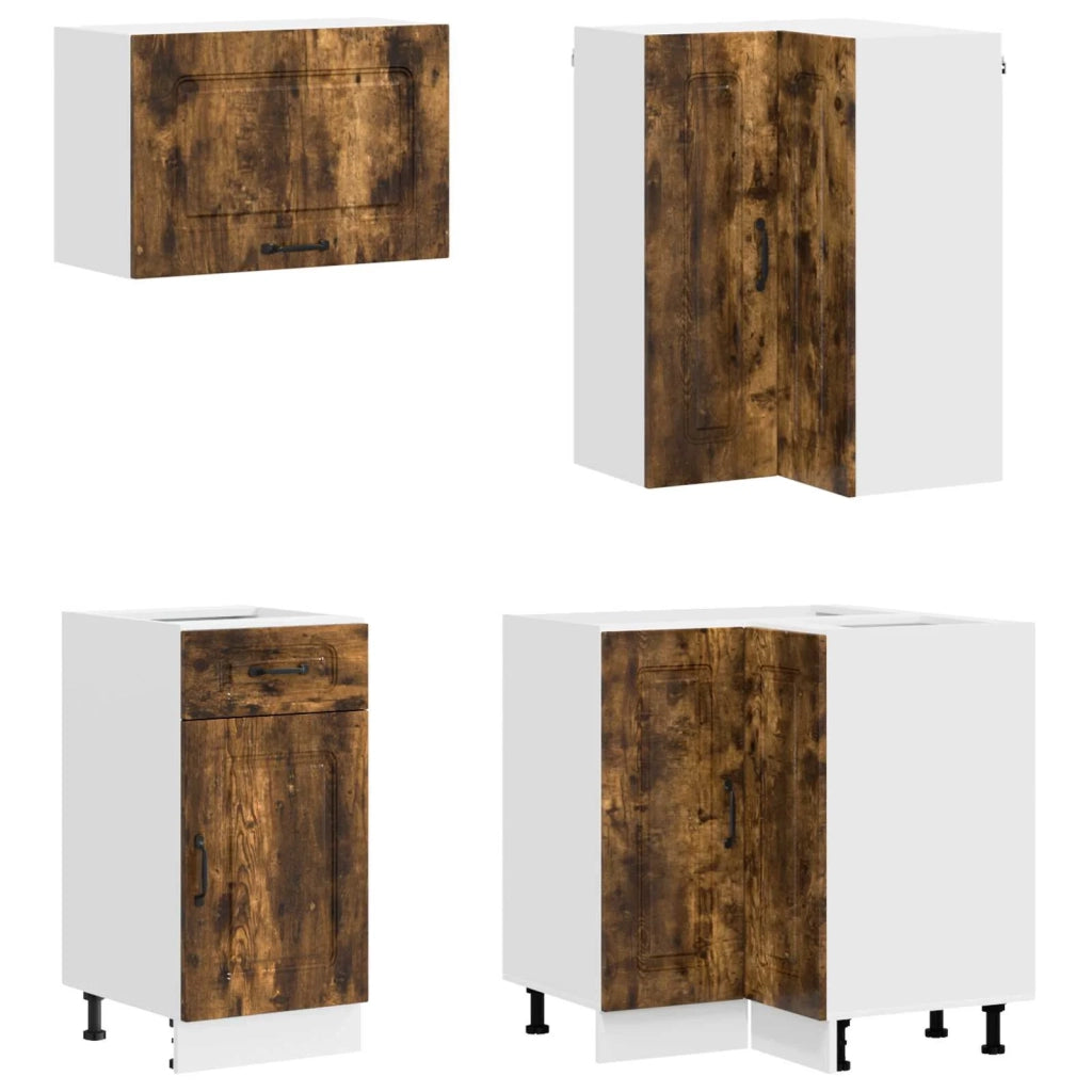 Unità Cucina KALMAR 8 pcs Rovere Fumo Legno ingegnerizzato 3438386
