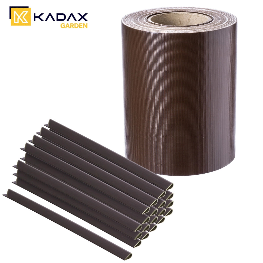 Nastro di protezione KADAX per pannelli di recinzione, recinzione, protezione UV, 20 clip, 19x35 m