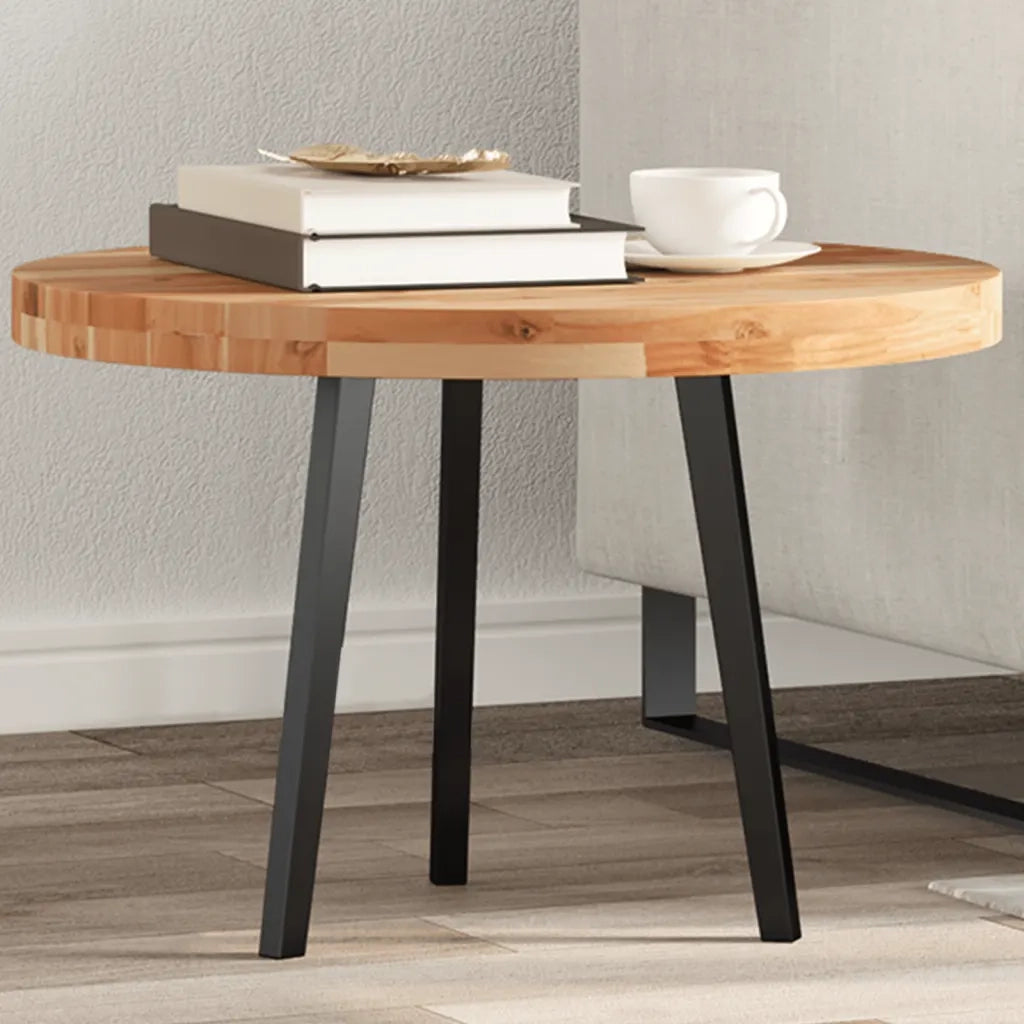 Piano Tavolo Rotondo Ã˜60x4 cm in Legno Massello di Acacia