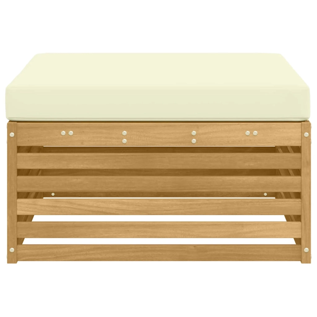 Poggiapiedi da Esterno Legno di Acacia Massello Bianco CFW2612819