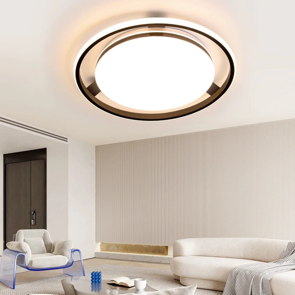 ZMH Lampada da soffitto LED design ruota rotonda dimmerabile 42W telecomando