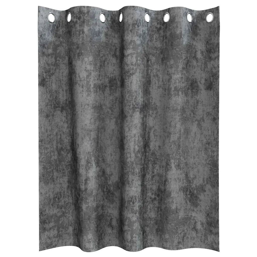Tende in Velluto 2 pz Grigio 140 x 140 cm Velluto 4107653