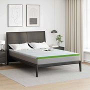 Topper per materasso-Materassino Bianco e Verde 140 x 190 cm 448991