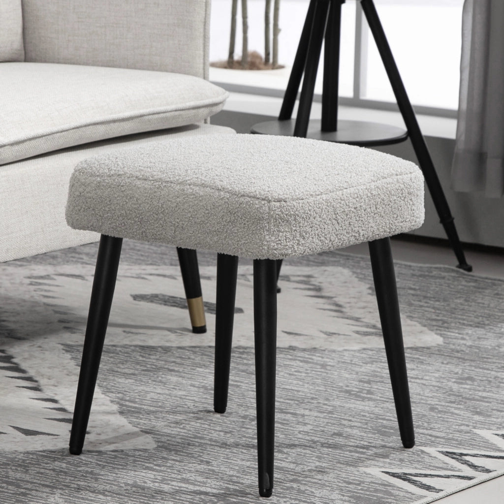 Pouf imbottito ¨C zephmum ¨C Grigio chiaro 42x42x44 cm