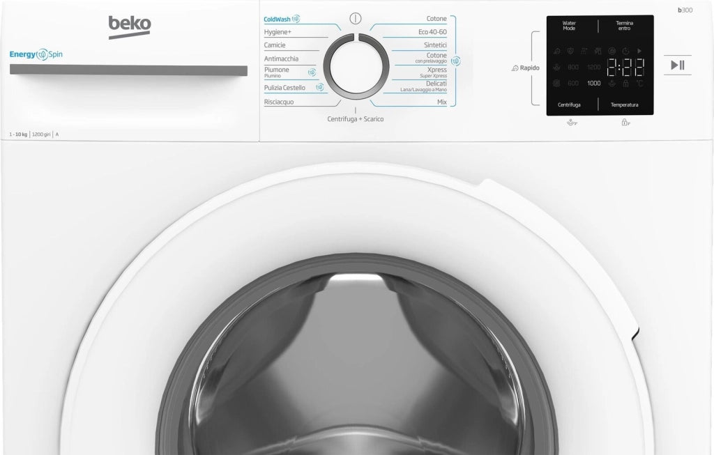 Beko b300 BMWU31021W: Lavatrice EnergySpin 10kg, Classe A, 1200giri