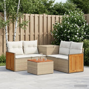 Set di divani 6 pz Beige e Bianco Crema 3447724