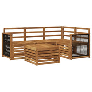 Set di divani da esterno 5 pcs Naturale 59 x 59 x 37 cm