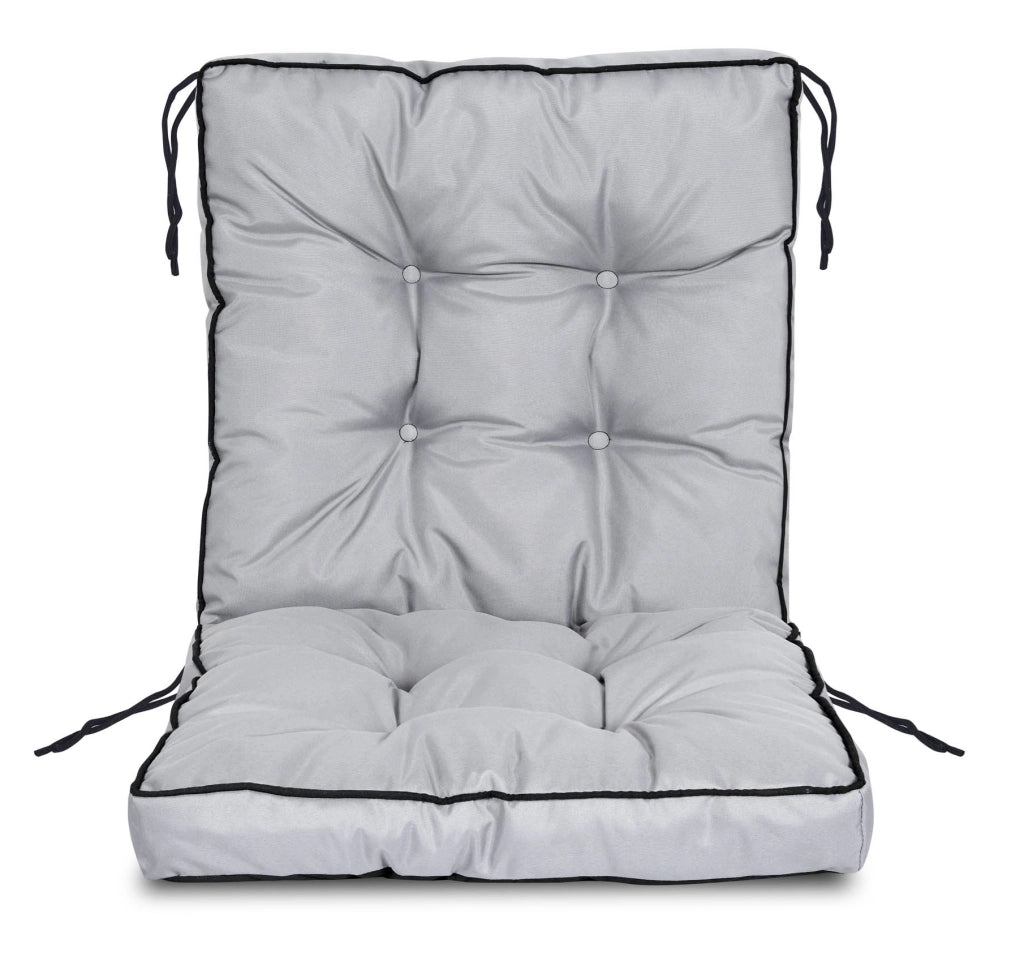 AIO FACTORY Cuscino per sedia da giardino 50x50x50 cm impermeabile grigio scuro