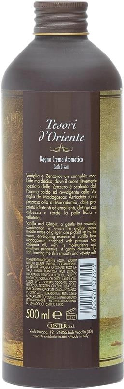 TESORI D'ORIENTE BAGNO CREMA AROMATICO VANIGLIA E ZENZERO DEL MADAGASCAR 500ML