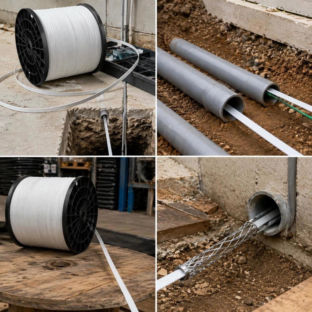 567 Kg Polyester Pull Strap, 961 M X 12.7 Mm Flat Strap For Wire And Cable Conduit Work, Variable Functions, Flat Rope For Pulling/loading/packing In All Weather Conditions